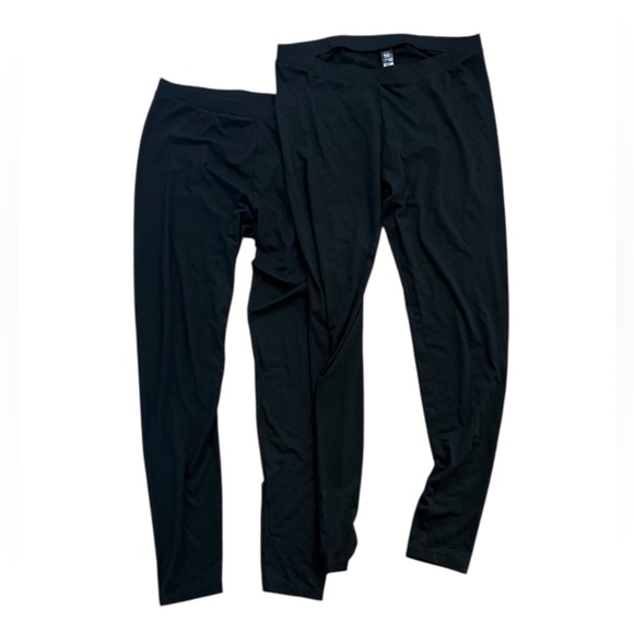 32 Degrees Heat Black Leggings Two Pair Large L NWOT Base Layer - Picture 1 of 9